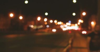Bulanık ve hareketli carlights şehir ışıkları