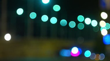 Satır sokak lambaları ufuk panoramik video