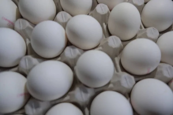 White Eggs In Organic Pack — Stock Photo, Image