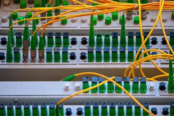 Fiber optic Patch Panel Open — Stock Photo, Image