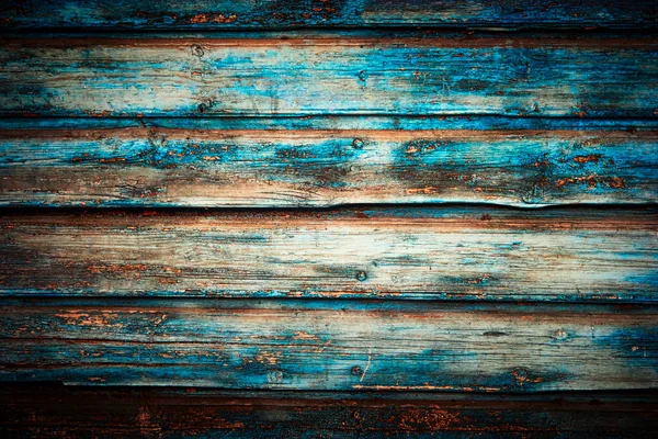 Old wood plankfence is hardly weathered — Stock Photo, Image