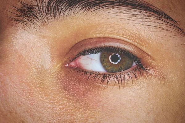 Close Beautiful Little Boy Eye Eyebrow — Stock Photo, Image