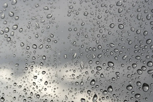 窓に雨が降り — ストック写真