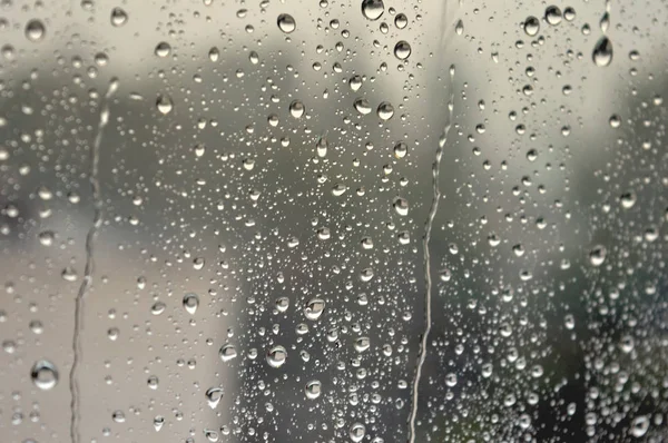 Gotas de chuva na janela — Fotografia de Stock