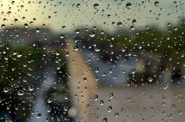 Drops of rain on the window — Stock Photo, Image