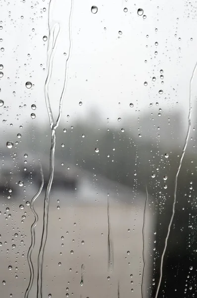 Gotas de chuva na janela — Fotografia de Stock