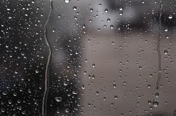 Gotas de chuva na janela — Fotografia de Stock