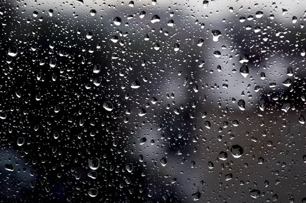 Gotas de chuva na janela — Fotografia de Stock