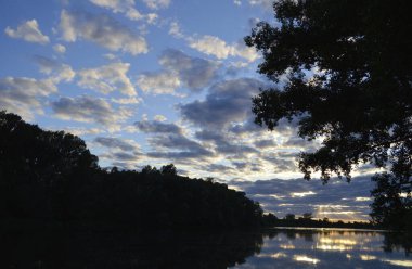 güzel bir akşam peyzaj