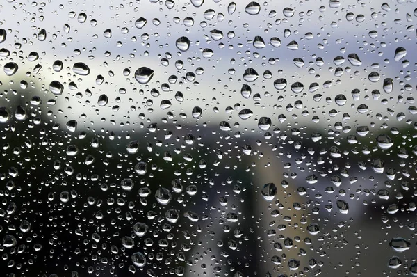 Drops of rain on the window — Stock Photo, Image