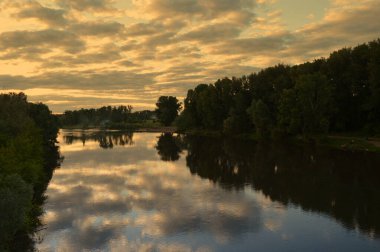güzel bir akşam peyzaj