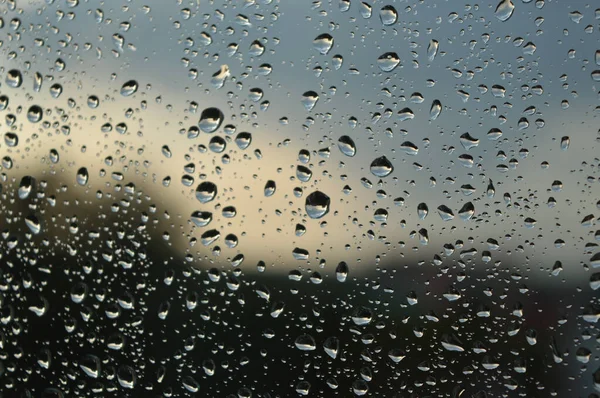 Drops of rain on the window — Stock Photo, Image