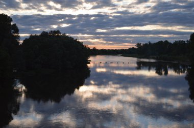 güzel bir akşam peyzaj