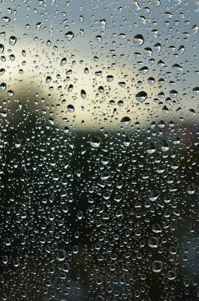 Gotas de chuva na janela — Fotografia de Stock