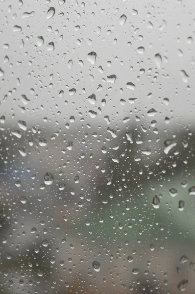 Gotas de chuva na janela — Fotografia de Stock