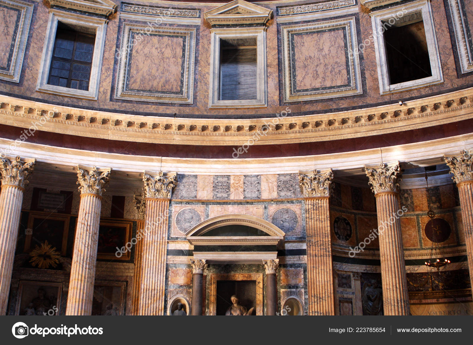 Interior Pantheon Rome Italy Stock Photo C Snake81 223785654