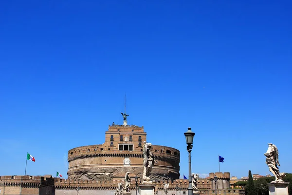 Middeleeuwse Castel Sant Angelo Mausoleum Van Hadrianus Parco Adriano Rome — Stockfoto