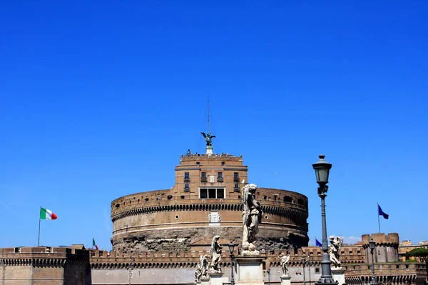 Castel Medieval Sant Angelo Mausoléu Adriano Parco Adriano Roma Itália — Fotografia de Stock