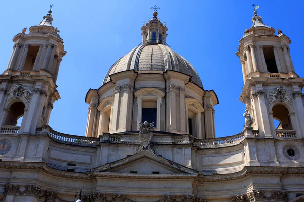 Sant Agnese Janku Barokní Kostel Piazza Navona Řím Itálie — Stock fotografie
