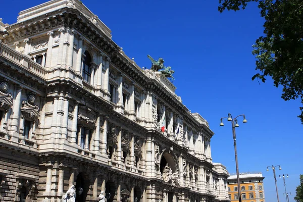 Palacio Justicia Sede Corte Suprema Casación Biblioteca Pública Judicial Roma — Foto de Stock