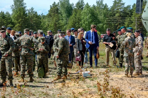 Nemzetközi Katonai Kiképzés Kard Sztrájk 2017 Adazi Lettország 2017 Június — Stock Fotó