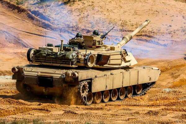 Tanks in Latvia. International Military Training Saber Strike 2017, Adazi, Latvia, from 3 to 15 June 2017. US Army Europe-led annual International militaryexercise Saber Strike Field Training Exercisein Latvia.