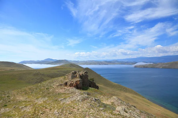 Olkhon Adanın Güney Kesiminde Deniz Baykal Körfez Zagli — Stok fotoğraf