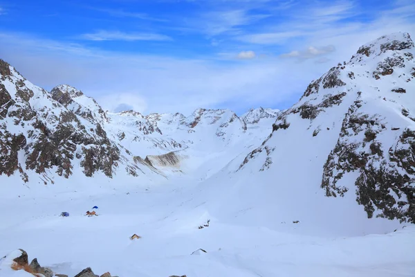 Ущелье Адил Соу Вид Морены Башкарского Ледника — стоковое фото