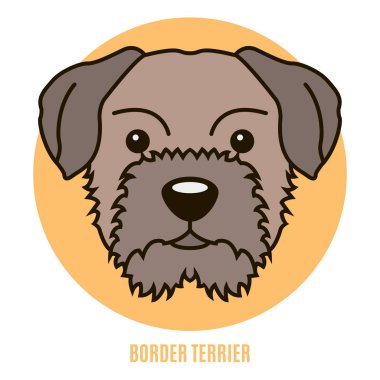 Kenar korkunç portresi. Vektör çizim tarzı düz