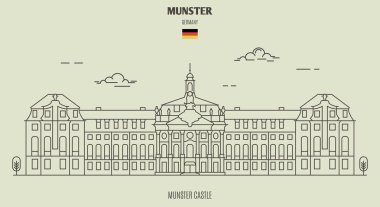 Munster, Almanya kalede. Lineer tarzda işareti simgesi