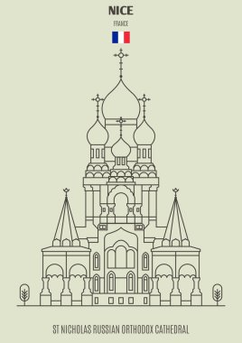 St Nicholas Rus Ortodoks Katedrali Nice, Fransa. Lineer tarzda işareti simgesi