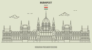 Budapeşte, Macaristan için Macaristan Parlamento Binası. Landmark ICO