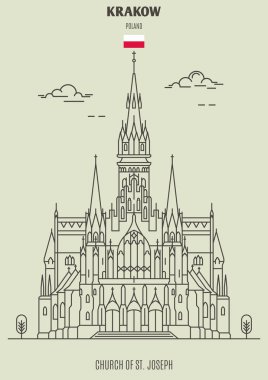 Church of St Joseph, Krakow, Polonya. İşareti simgesi