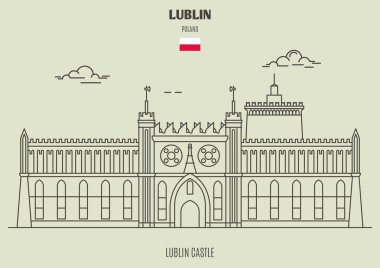 Lublin, Polonya Lublin Castle. İşareti simgesi