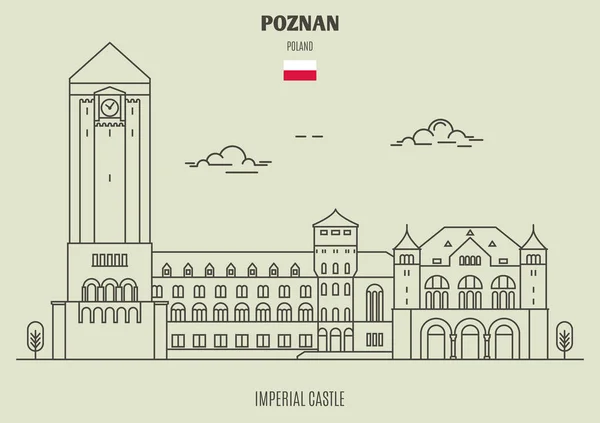 Zamek Cesarski w Poznaniu. Gród ikona — Wektor stockowy