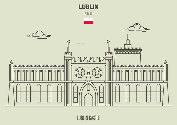 Lublin Castle in Lublin, Poland. Landmark icon
