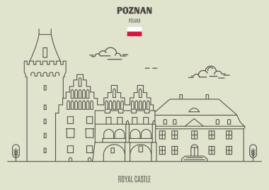 Poznan, Polonya Kraliyet Şatosu. İşareti simgesi