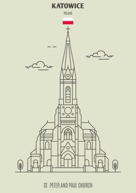 St. Peter ve Paul Kilisesi, Katowice, Polonya. İşareti simgesi