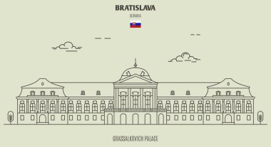 Grassalkovich Sarayı, Bratislava, Slovakya. Simge simgesi