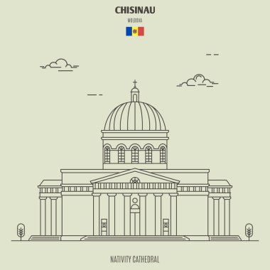Chisinau, Moldova'daki Doğuş Katedrali. Simge simgesi