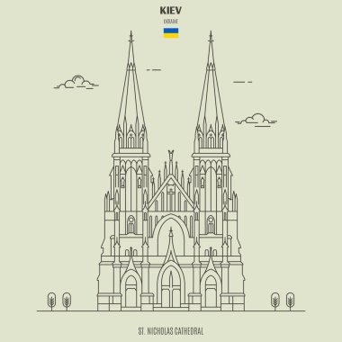 Kiev, Ukrayna'daki Aziz Nikolaos Katedrali. Simge simgesi