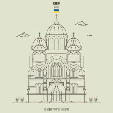Kiev, Ukrayna'daki St. Volodymyr Katedrali. Simge simgesi