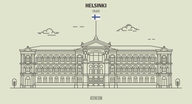 Helsinki, Finlandiya'da Ateneum. Simge simgesi