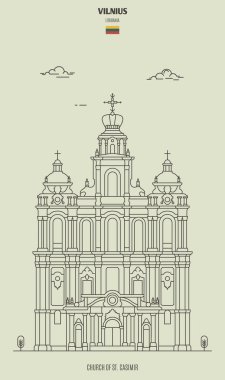 Vilnius, Litvanya'daki St. Casimir Kilisesi. Simge simgesi