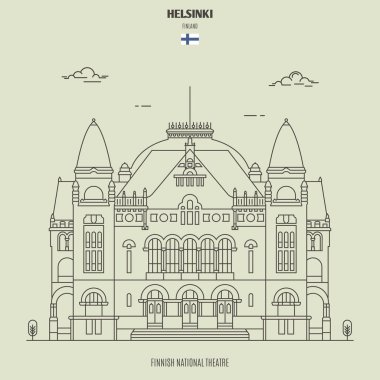 Finlandiya Ulusal Tiyatrosu, Helsinki, Finlandiya. Simge simgesi