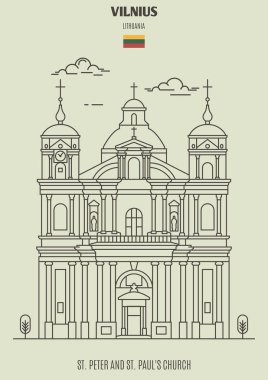Litvanya, Vilnius 'taki St. Peter ve St. Paul Kilisesi. Yer imi 