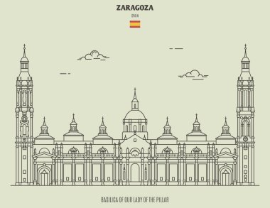 İspanya 'nın Zaragoza şehrindeki Meryem Ana Bazilikası. Yer imi 