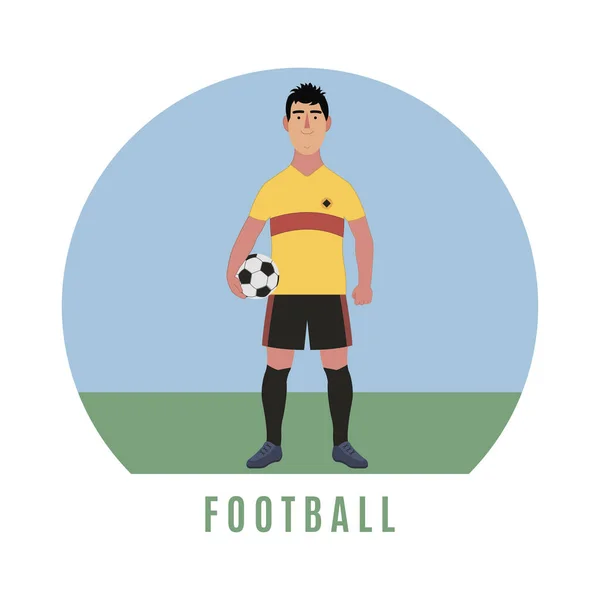 Footballeur Style Plat Pour Vous Conception — Image vectorielle