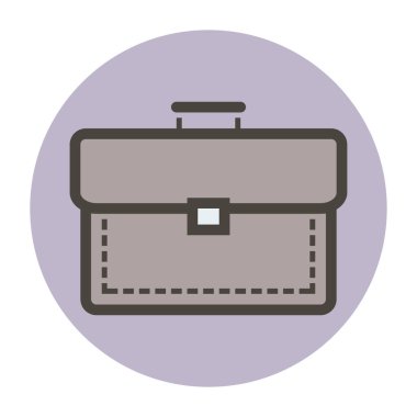 İş çantası. Tasarım için vektör düz biçimi