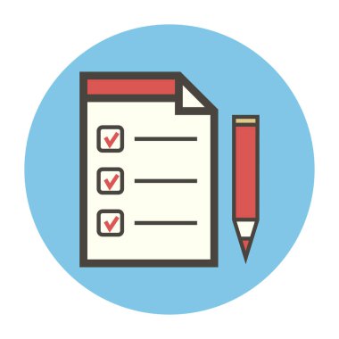 Boş sözleşme ve kırmızı kalem. Tasarım için vektör düz biçimi